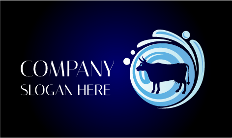 Logo Susu Percikan Air Melingkar