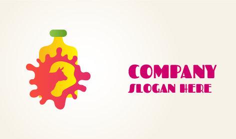 Cow Yellow Milk Bottle Logo