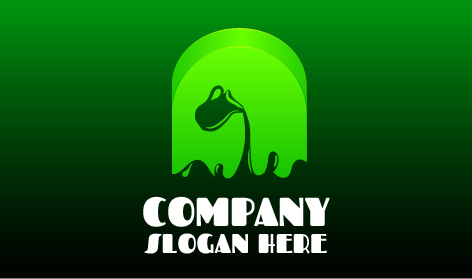 Green Jug Silhouette Dairy Logo