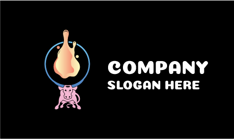 Logo De La Laiterie De Vache Transportant Du Lait