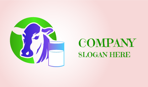 Logotipo De Lácteos De Vaso De Leche