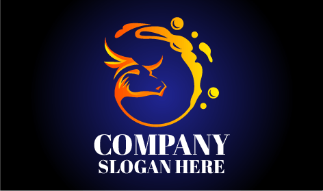 Orange Line Bull Dairy Logo