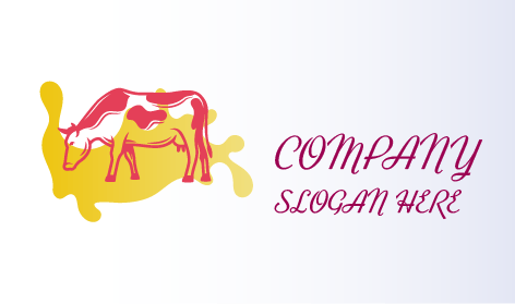 Logo Susu Sapi Penggembalaan Merah Muda