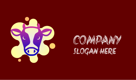 Purple Dairy Cow Logo