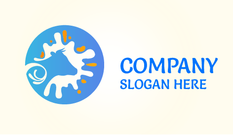 Splashed Milk Dairy Logo