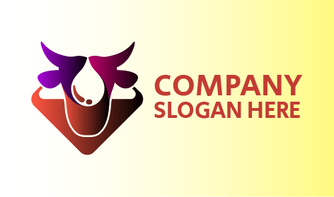 Vibrant Cow Horns Dairy Logo