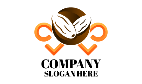 Logo dei datteri con cerchio marrone