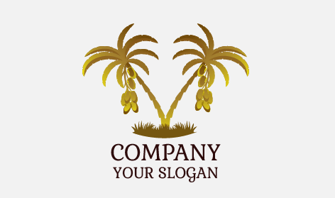 Green Tropical Dates Logo