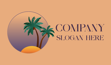Summer Palm Trees Dates Logo