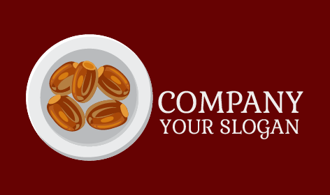 Traditional Arabic Plate Dates Logo
