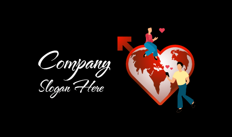 Long Distance Dating Relationship Logo