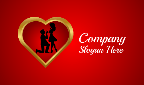 Romantic Proposal Dating Logo