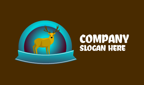 Majestic Deer Antlers Logo