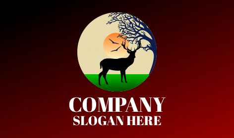 Doğal Manzara Geyik Logosu