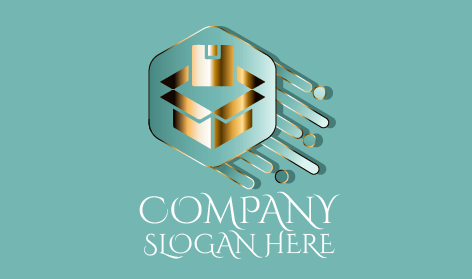 Logo Di Consegna Pacchi In Bronzo