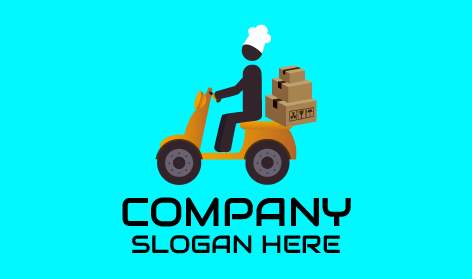 Vespa Food Delivery Logo