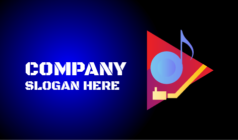 Logotipo De DJ De Melodía Azul