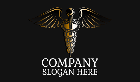 Caduceus Altın Doktor Logosu