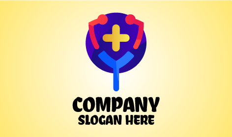 Logotipo De Médico Con Estetoscopio Para El Cuidado De Niños