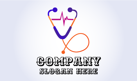 Estetoscopio Con Corazón Latiendo Logotipo De Médico