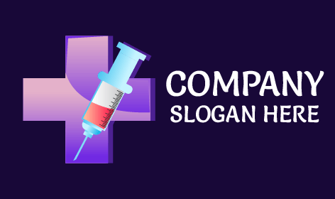 Logotipo De Médico De Inyección De Líquido Rojo