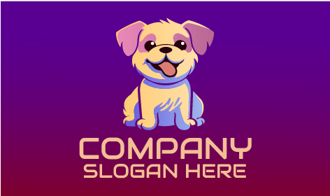 Adorabile Logo Di Un Cagnolino Soffice