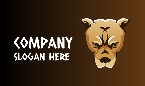 Logo Faccia Di Cane Marrone Arrabbiato