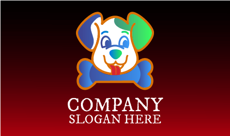 Logo Del Cane Che Lecca Le Ossa