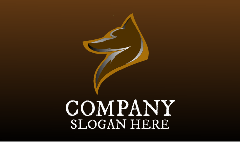 Logo marrone cane feroce