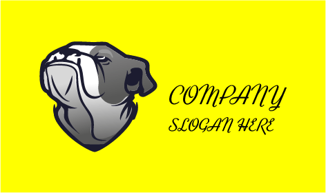 Logo Mascotte Faccia Bulldog