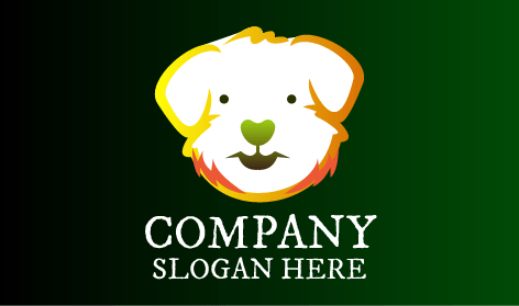 Logo Animal Chien Doux Et Poilu