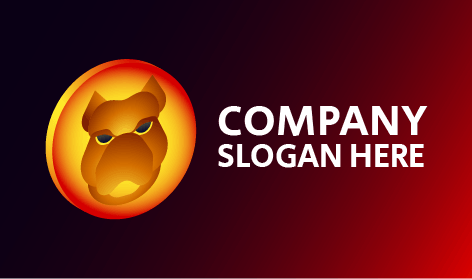 Matte Brown Pit Bull Dog Logo