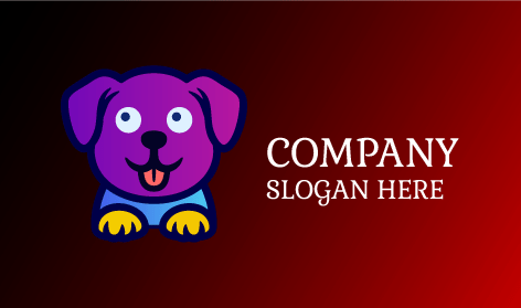 Logo Del Cane Con La Faccia Viola