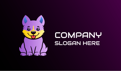 Logo Du Chien à Langue Rouge