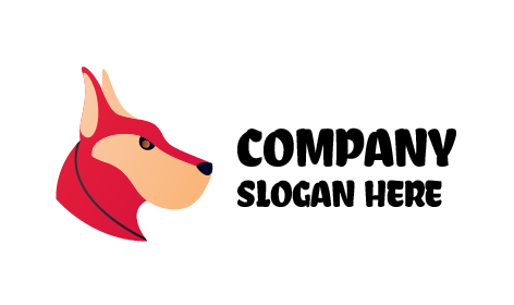 Logo Del Cane Con La Faccia Laterale