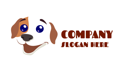 Logo Del Cane Con Gli Occhi Azzurri Scintillanti