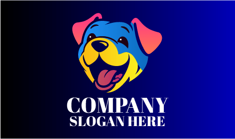 Logo Del Cane Con Gli Occhi Scintillanti