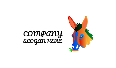 Logotipo De Burro De Ojos Azules