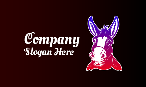 Colorful Donkey Silhouette Logo