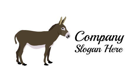 Female Donkey Silhouette Logo