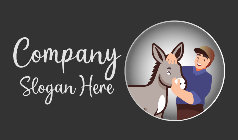 Dost Canlısı Mutlu Eşek Logosu