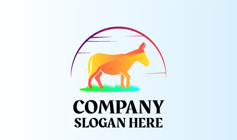Gradient Mule Donkey Logo