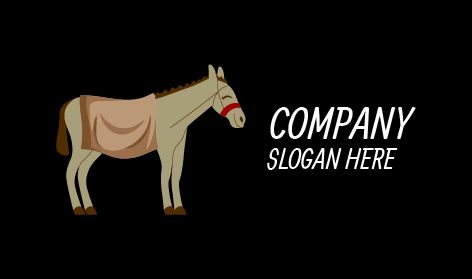 Happy Domestic Donkey Logo