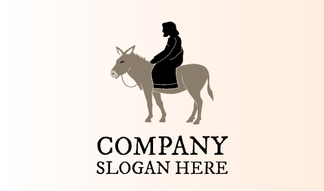 Masculine Rider Donkey Logo