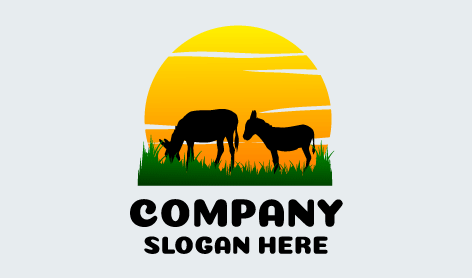 Mother Son Duo Donkey Logo