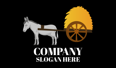 Sleek Donkey Cart Logo