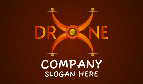 Bold Orange Drone Logo