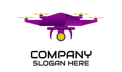 Bold Purple Drone Logo