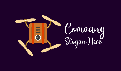 Brown Surveillance Drone Logo