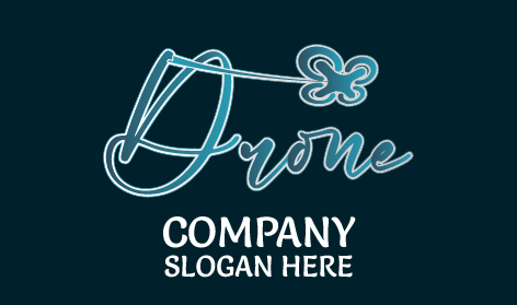 Modernes Drohnen-Logo mit Wortmarke